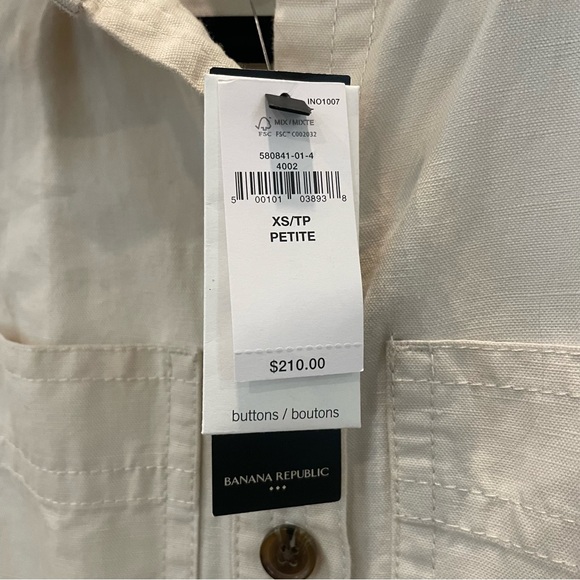 🤍 NWT Banana Republic Linen Blend Jumpsuit (XS Petite) - Picture 7 of 14